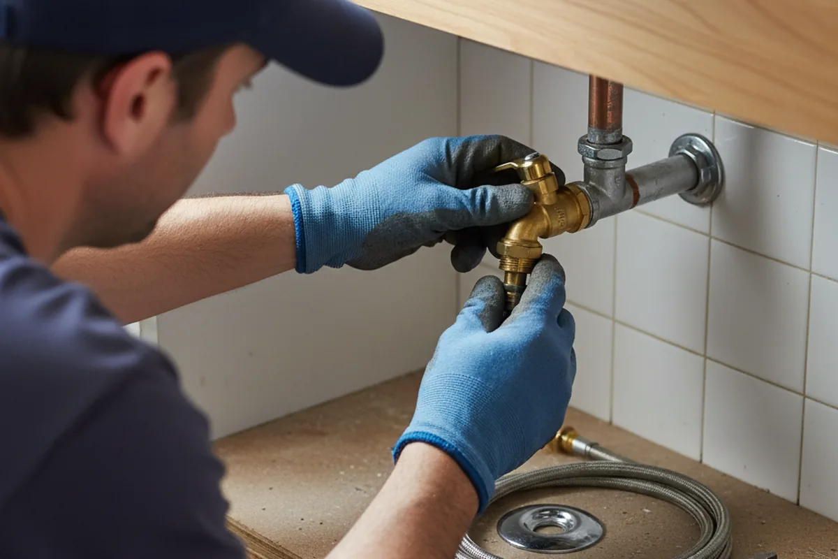 Shutoff valve and fitting work during Emergency Plumbing in Emmett